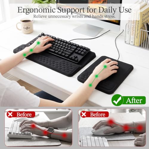 Memory Foam Keyboard Pad with Wrist Support