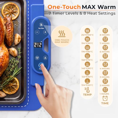 8 Hour Timer Electric silicone heating mat for food