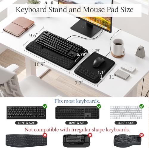 Mouse Pad and Keyboard Wrist Rest Set