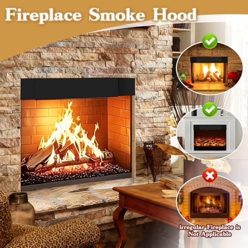 Fireplace Hood Deflector With Insulation Cotto