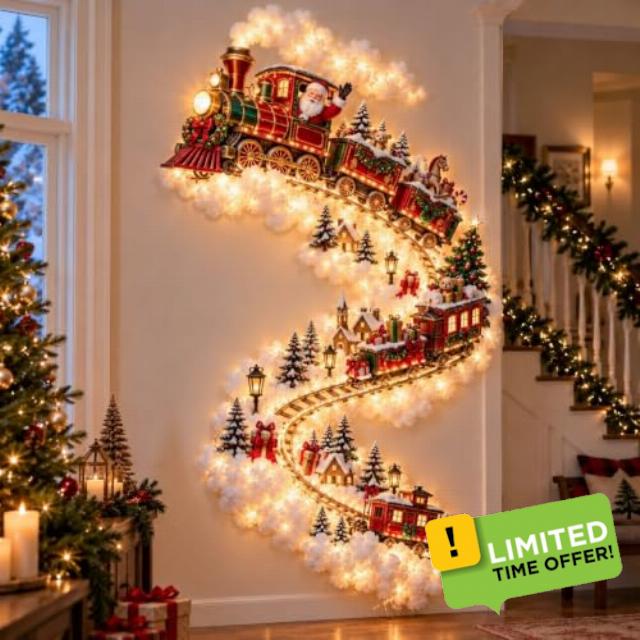 Christmas Magic Trail Wall Light -3D LED Glowing Christmas Scene Wall Decoration