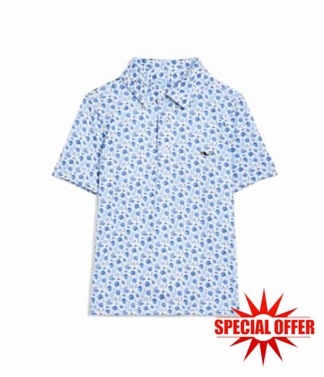 Vineyard Vines Boys' Printed Sankaty Polo