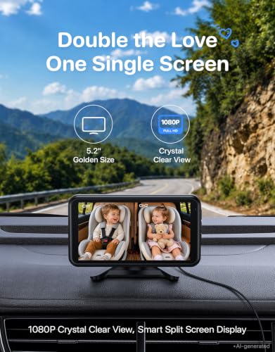 HD1080P Spilt Screen for 2 Kids Auto IR Night Vision