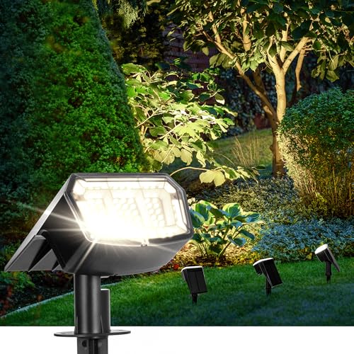 Waterproof IP65 Modes Spotlights for Outside House Yard Garden Landscape Lights 4 Pack (Natural Light)