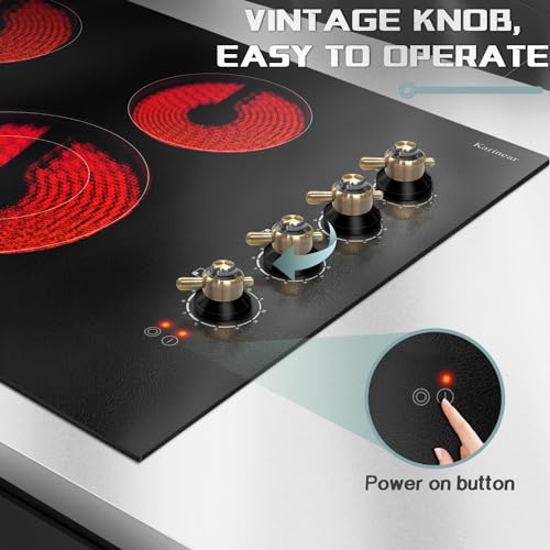 Knob Control Ceramic Cooktop 30" Radiant Electric Stove Top