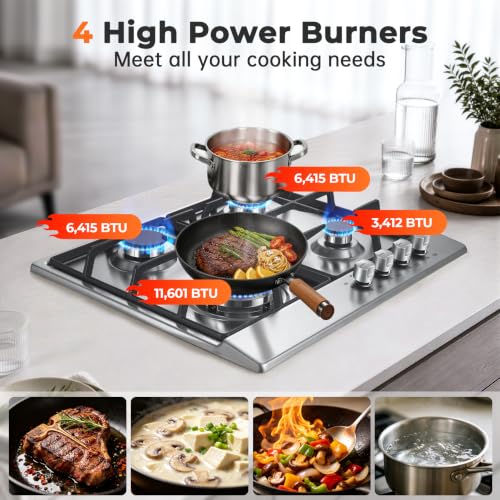 4 Burners Propane Cooktop