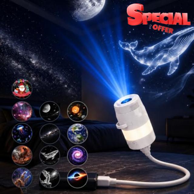 2-in-1 Galaxy Projector Night Light