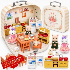 Dollhouse Kitchen Furniture Suitcase Set for Kids
