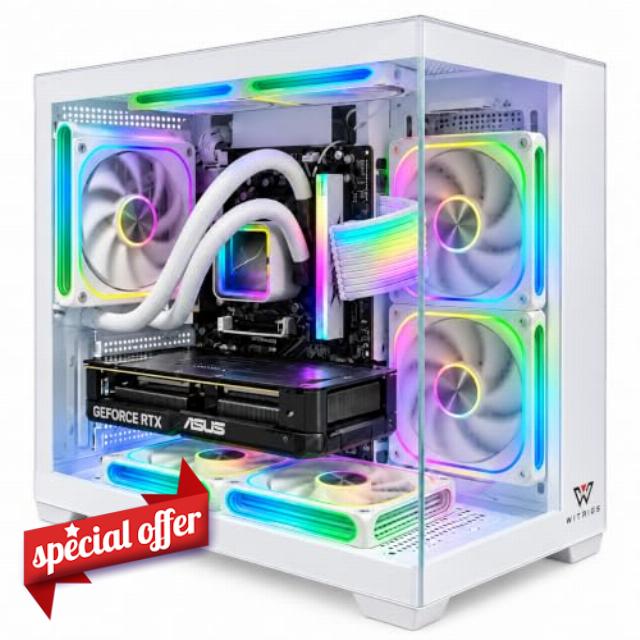 Gaming PC Desktop Computer  Ryzen 7 4700LE RTX 5060 8GB GDDR7                                                          16GB RAM 1TB NVMe SSD Liquid Cooled 650W PSU Compute
