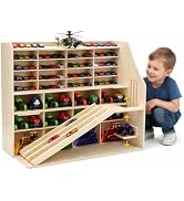 360° Rotating Wooden Display Case for Hot Wheels & Matchbox 1:64 Scale Cars | Storage Rack Tower ...