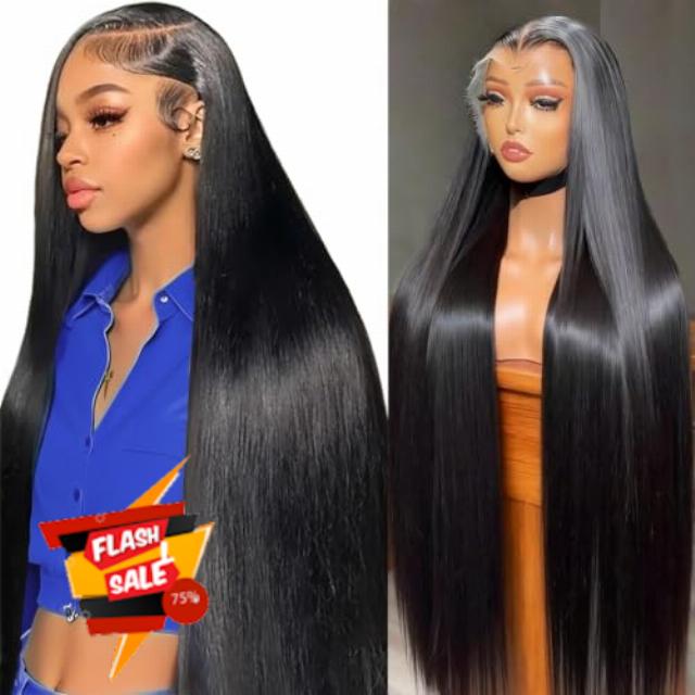Sealusa 30 Inch 13x6 Lace Front Wigs Human Hair Straight wig Soft Silky                                                          12A Virgin Hair HD Lace wig Lasts for 6-9 months