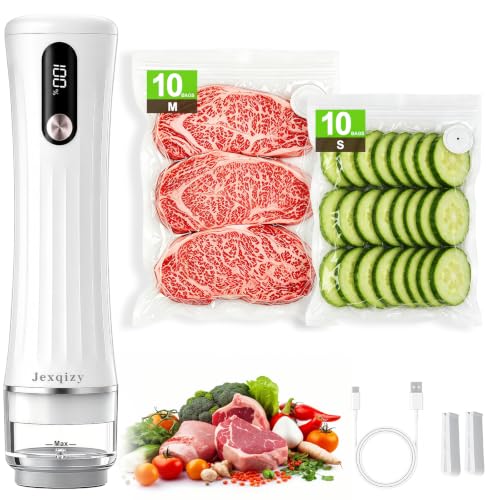 80Kpa Handheld Food saver Portable Food Vacuum Sealer + Vacuum Sealer Bags