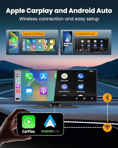 Portable A pple Carplay & Android Auto Touch Screen