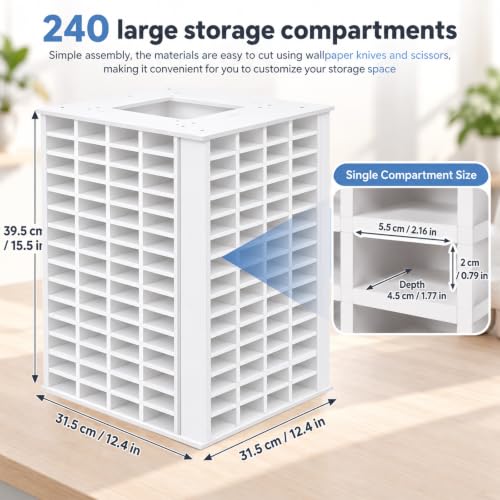 360° Rotatable Divided Organizer Holder