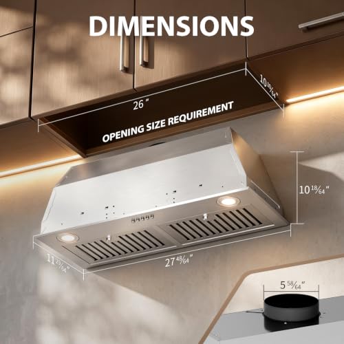 Stainless Steel Kitchen Hood Built-in Mount