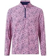 M MAELREG Quarter Zip Pullover Men Print Dry Fit Long Sleeve Golf Shirt | Quick-drying Moisture-w...
