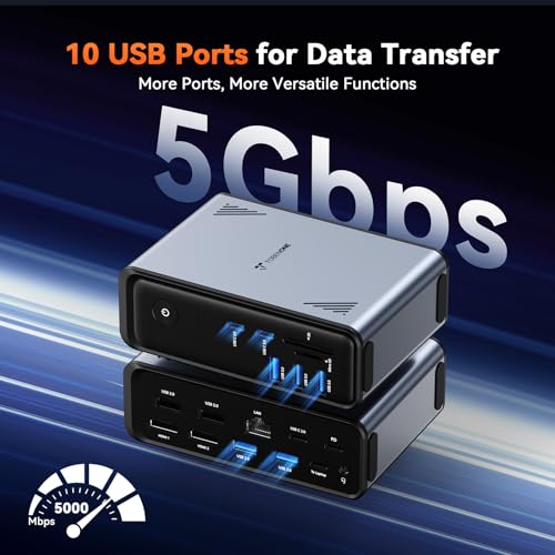 2×4K HDMI Docking Station with Ethernet