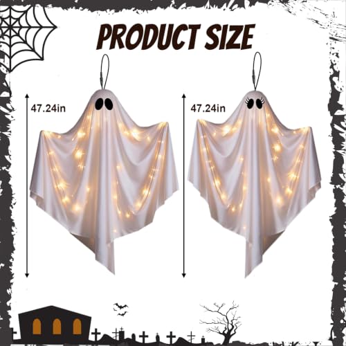Glowing Hanging Ghost for Porch