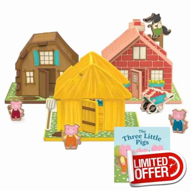 Three Little Pigs Playset | 3-in-1 Read