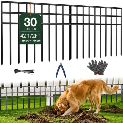 42.5ft x 13in Rustproof No-Dig Fence Durable rustproof metal