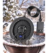 OUISJYER Heated Bird Bath for Winter, Deck Mounted Birdbath with 70W Heater | Easy to Clean Bowl ...