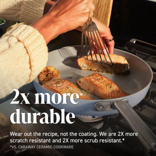 nonstick ceramic-coated cookware set; 12”