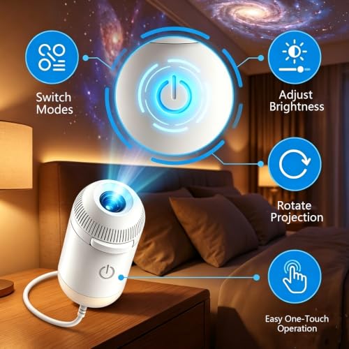 Includes 24 Projection Slides ocean projector、galaxy projector、plug and play hd star projecto