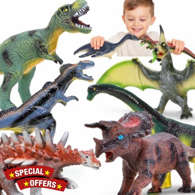 MUGEYMYD 8 PCS Big Dinosaur Toys for Kids 3-5
