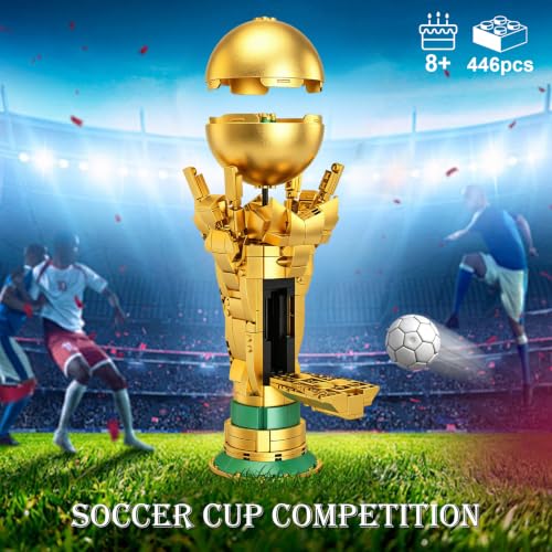 STEM Golden Cup Model for Kids 8+ Opening Sphere with Hidden Balls | Collectible Desk or Office Display | STEM Educational Toy | Gift for Sports Fans Ages 8+
