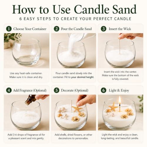 Refillable DIY Candle Kit Natural Plant-Based Candle Beads Wax