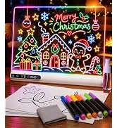 Aadmd 16" LED Drawing Board for Kids, Dual Panel 2-Frame Motion, 14 Modes | Light Board with 5 Br...