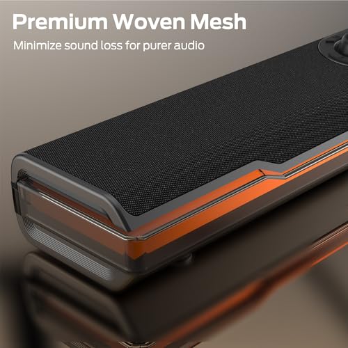 Bluetooth 6.0 Computer Sound Bar with Dynamic RGB Light