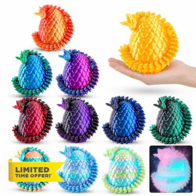 8.5in 12pcs 3D Printed Dragon Eggs