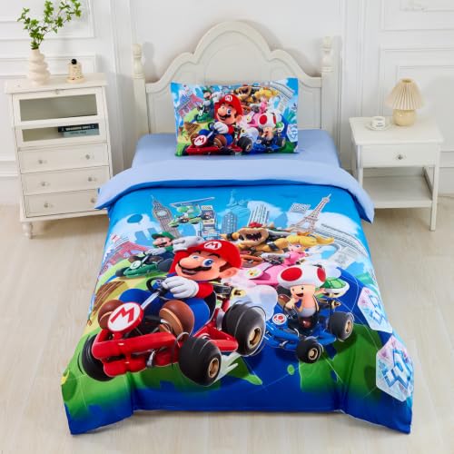 Polyester Duvet Cover with Flat Sheet & Pillowcase