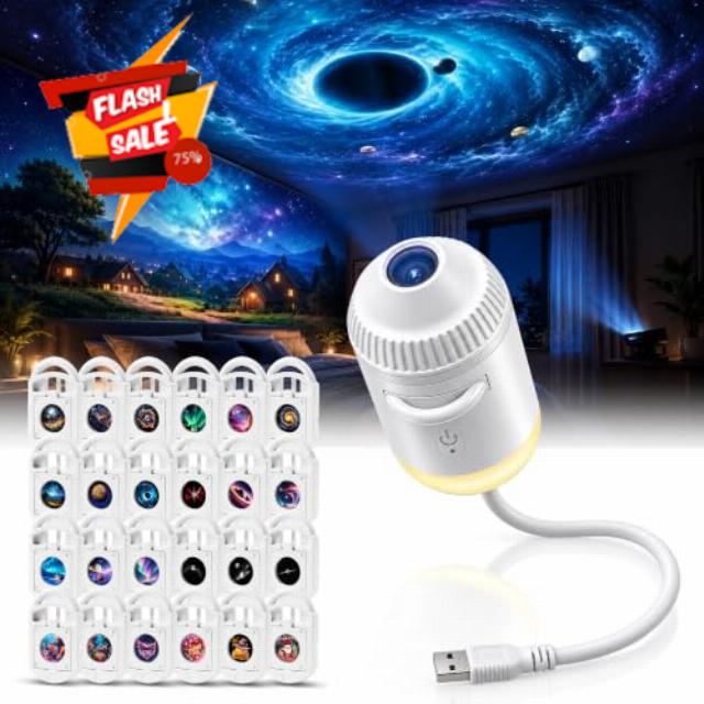 2-in-1 Galaxy Projector Night Light