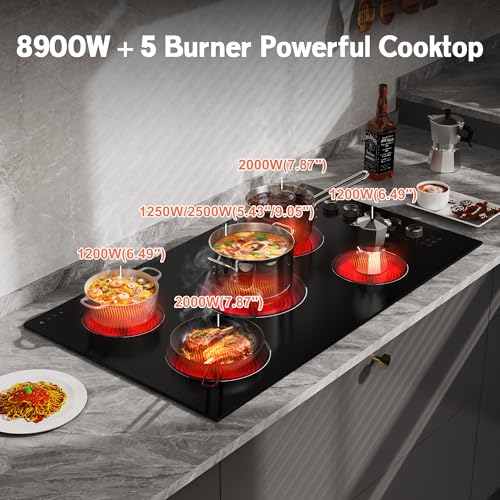 5 burner 8900W