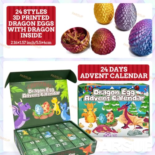 24PCS 3D Printed Dragon Eggs with Dragon