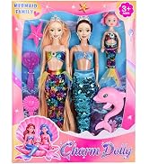iBayda Family Dolls Playset Include Total 6pcs People: 11.5 inch Pregnant Mom, Dad, a Small Baby ...