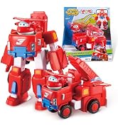 Super Wings Transformable Toys, 7" Super Robot and 2" Mini Jett Transforming Suit, 2 in 1 Racing ...