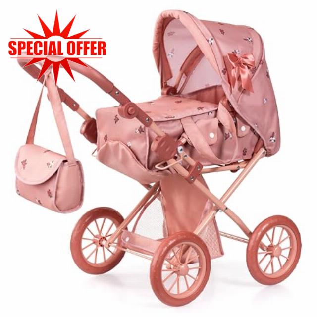 Bayer Design City Star Doll Pram - 2-in-1 Stroller & Pushchair