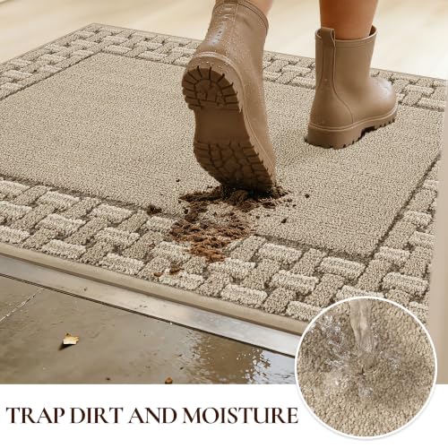 Dirt Resist and Absorbent Floor Mats for Welcome Front Back Door
