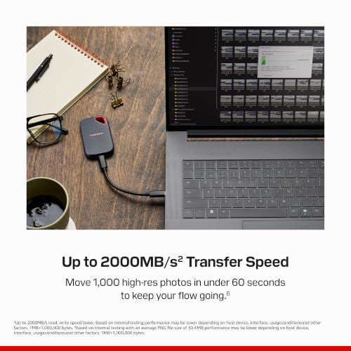 Up to 2000MB/s Transfer Speed-New Model                                                          External Solid State Drive
