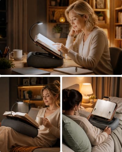 Adjustable Beanbag Reading Pillow with Storage