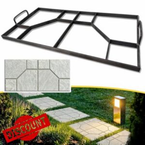 Walk Maker 23 x11 x0.7 Inch Large Concrete Paver Molds Metal Material                                                          Comes With Handles