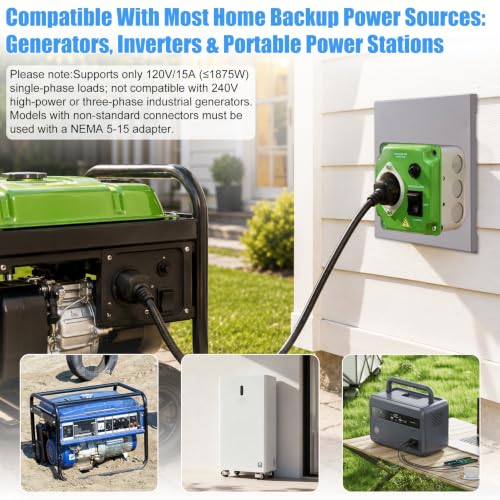 Pre-Wired Circuit Backup Switch for Homes
