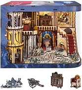 CCCDF Book Nook Kit, DIY Miniature Dollhouse, Library Booknook Kit Bookend Bookshelf with LED Lig...
