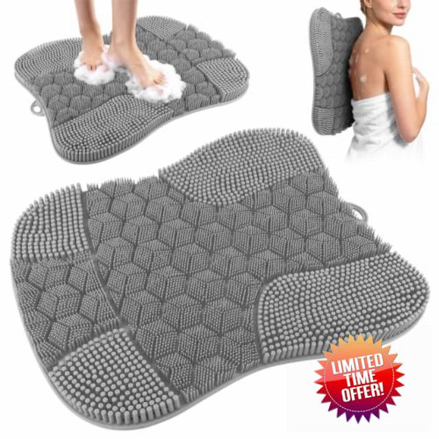 Silicone Shower Foot Scrubber Mat 20.08 × 16.93″