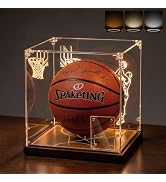 OCEYVI Basketball Display Case with LED Light | Acrylic Card Display Stand for Full Size Basketba...