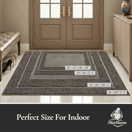 Taupe Stain Resistant and Absorbent Welcome Mat