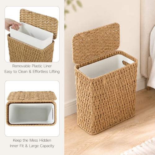 Boho Decorative Woven Waste Basket for Bedroom